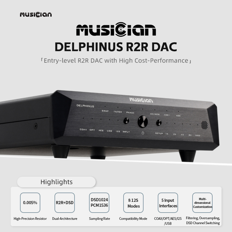 MUSICIAN DELPHINUS R2R DAC RCA - огляд і ціна R2R Dac Balanced Xlr