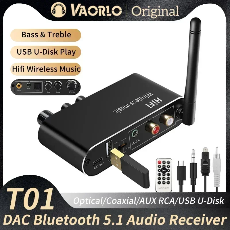 DAC Bluetooth 5.1 Audio Receiv - огляд і ціна Dac Usb Coaxial Optical Bluetooth