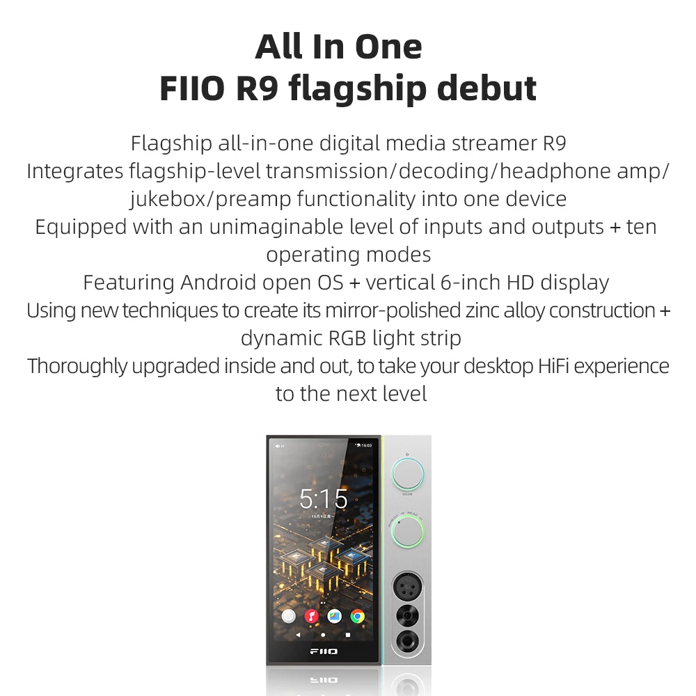 FiiO R9 Android Media streamer - огляд і ціна Dac Streamer Network Player