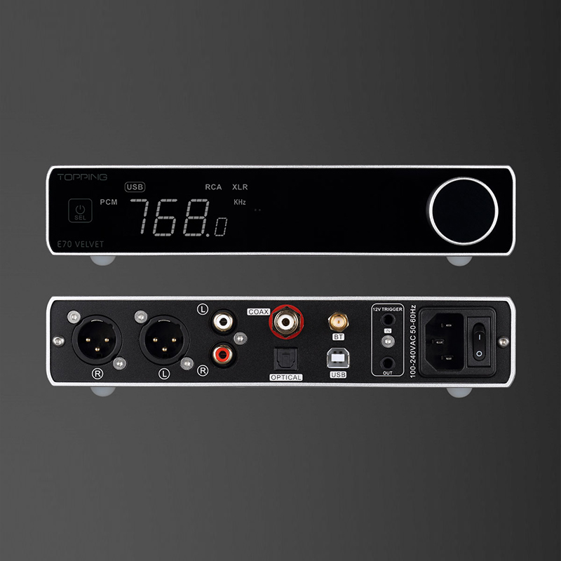 TOPPING E70 VELVET AK4499EX De - огляд і ціна Dac Usb Coaxial Optical Bluetooth