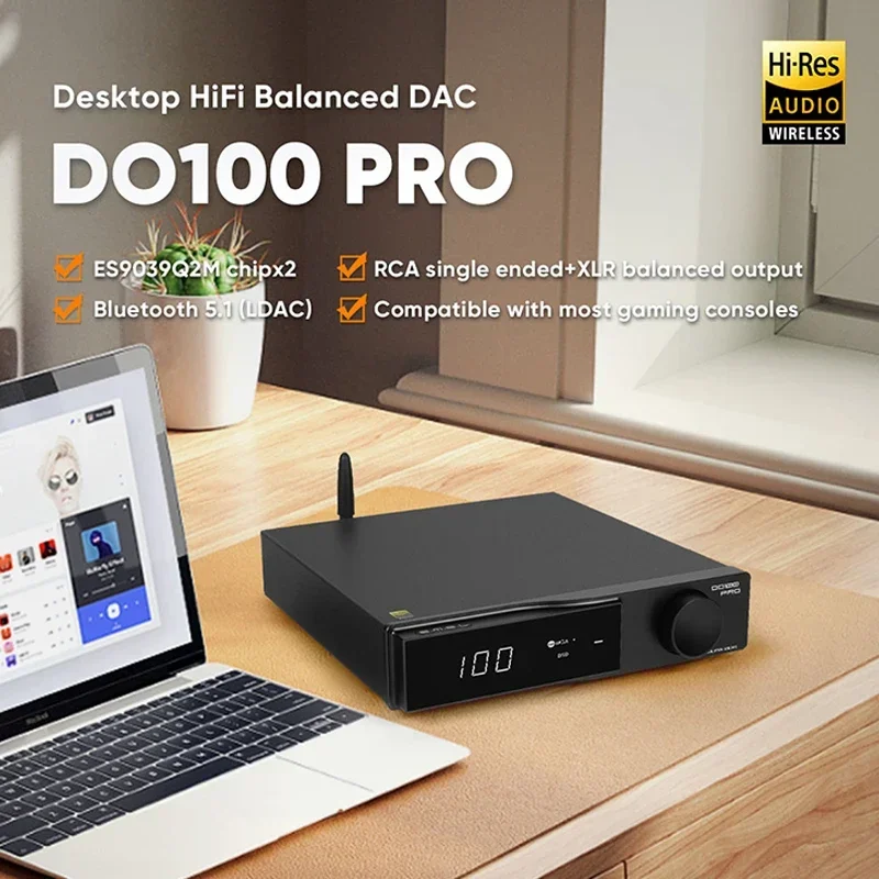 SMSL DO100 Pro HiFi DAC ES9039 - огляд і ціна Dac Usb Coaxial Optical Bluetooth