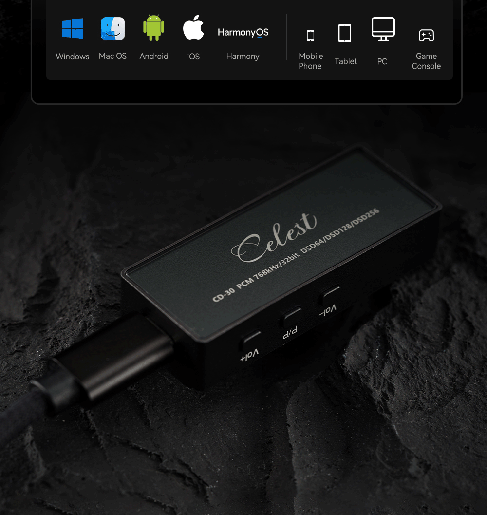 Kinera Celest CD-30 Portable D - огляд і ціна Dac With Headphone Amp Balanced