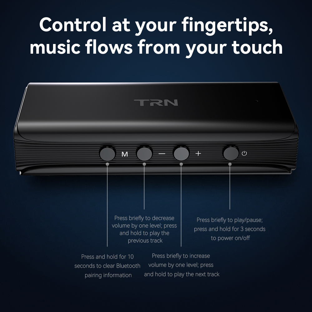 TRN WAVE Portable Bluetooth Au - огляд і ціна Dac With Headphone Amp Balanced