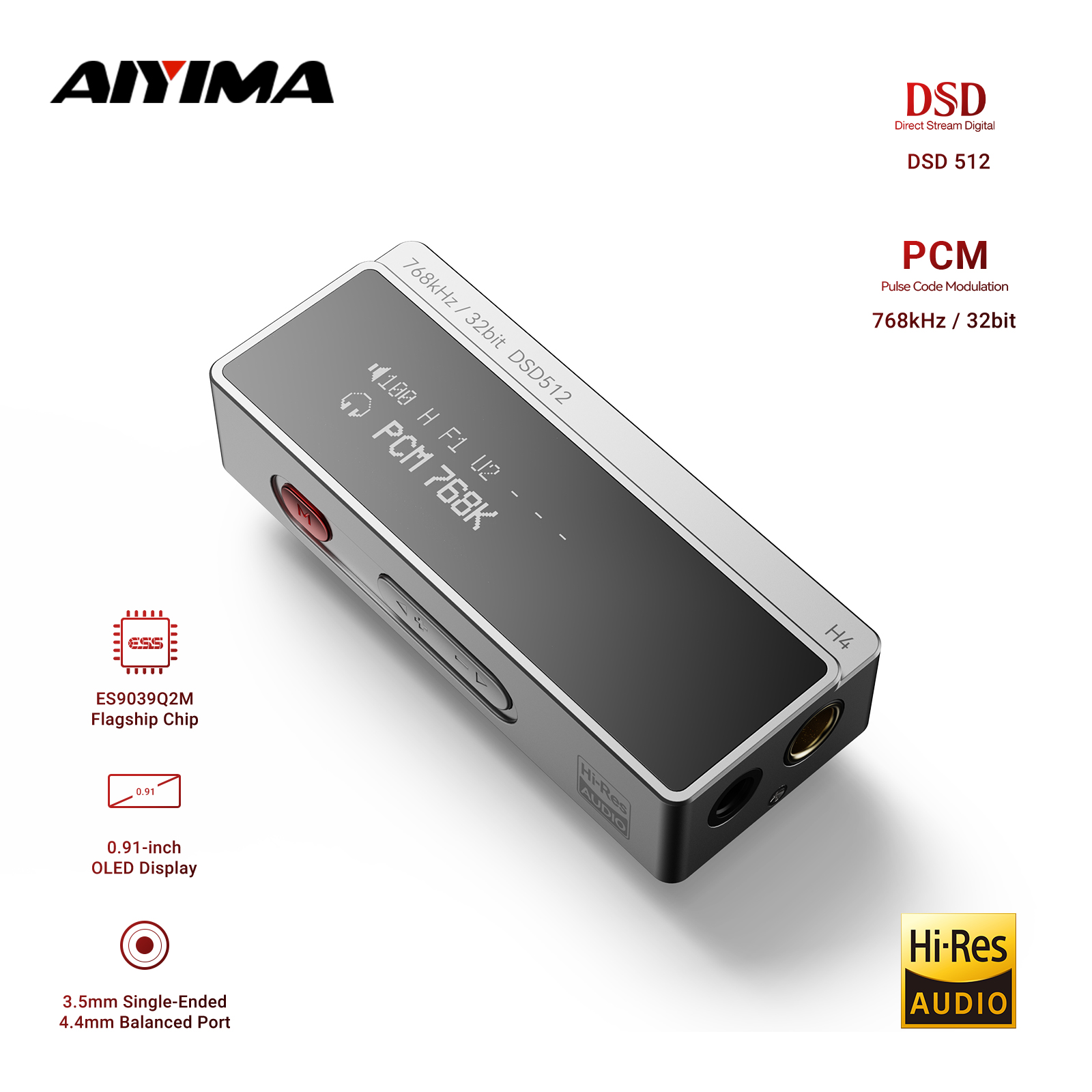 AIYIMA H4 HIFI Portable Headph - огляд і ціна Dac With Headphone Amp Balanced