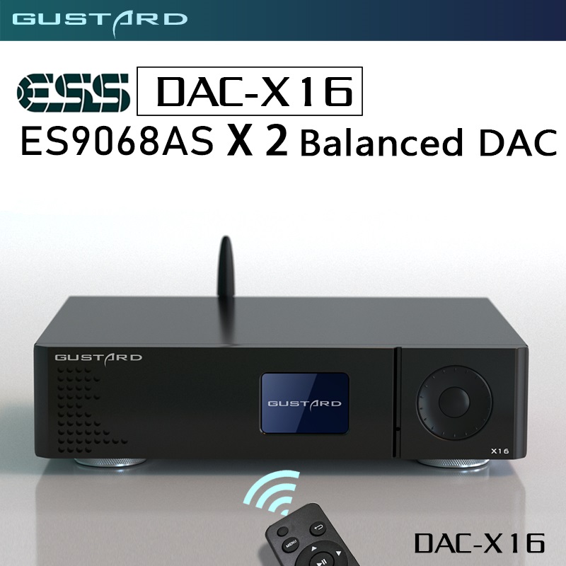 GUSTARD DAC X16 Dual ES9068AS  - огляд і ціна Dac Usb Coaxial Optical Bluetooth