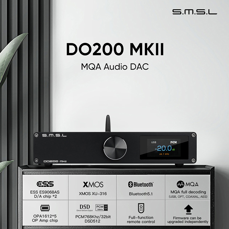 SMSL DO200 MKII Audio Decoder  - огляд і ціна Dac Usb Coaxial Optical Bluetooth