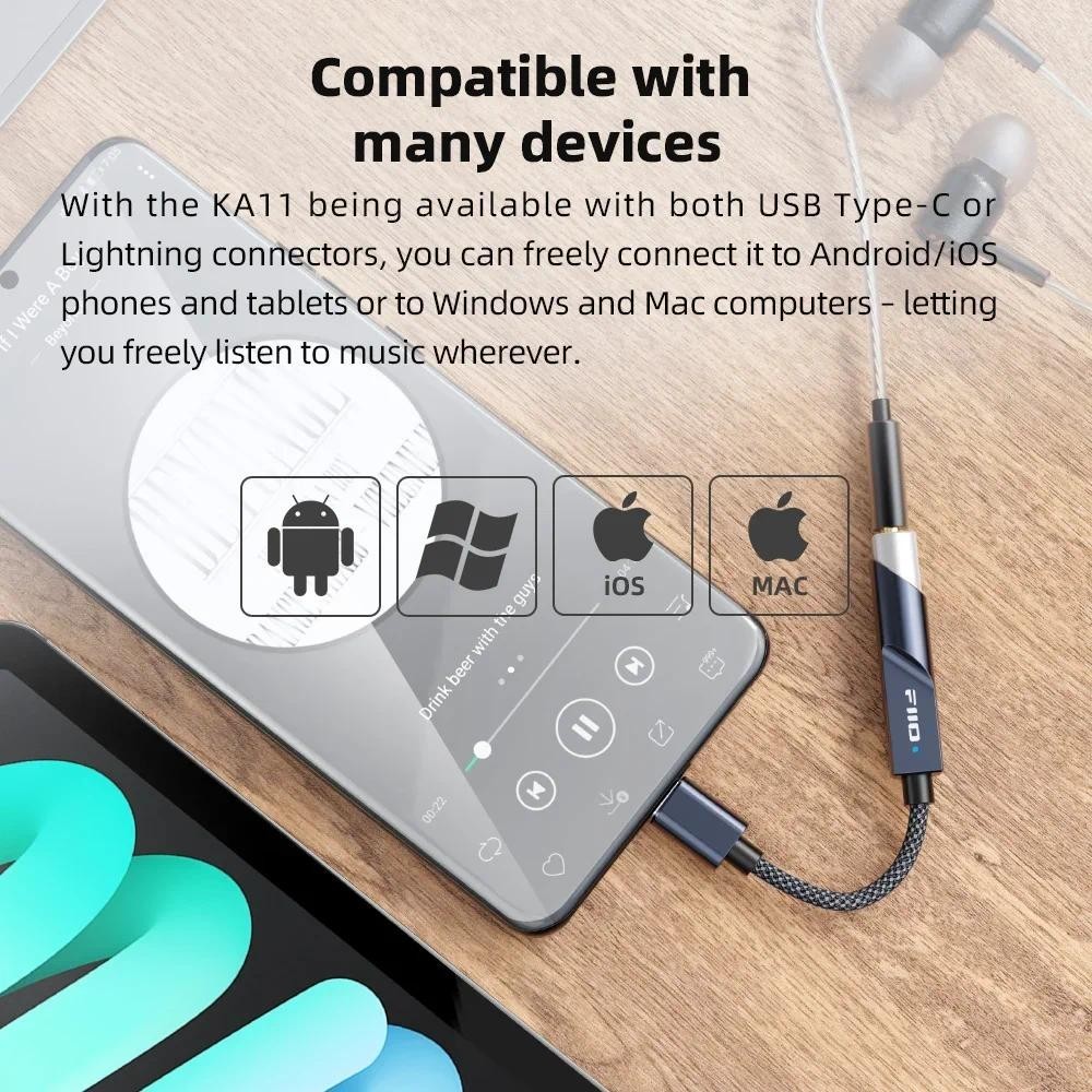 FiiO JadeAudio KA11 USB DAC AM - огляд і ціна Portable Dac Dongle Usb C