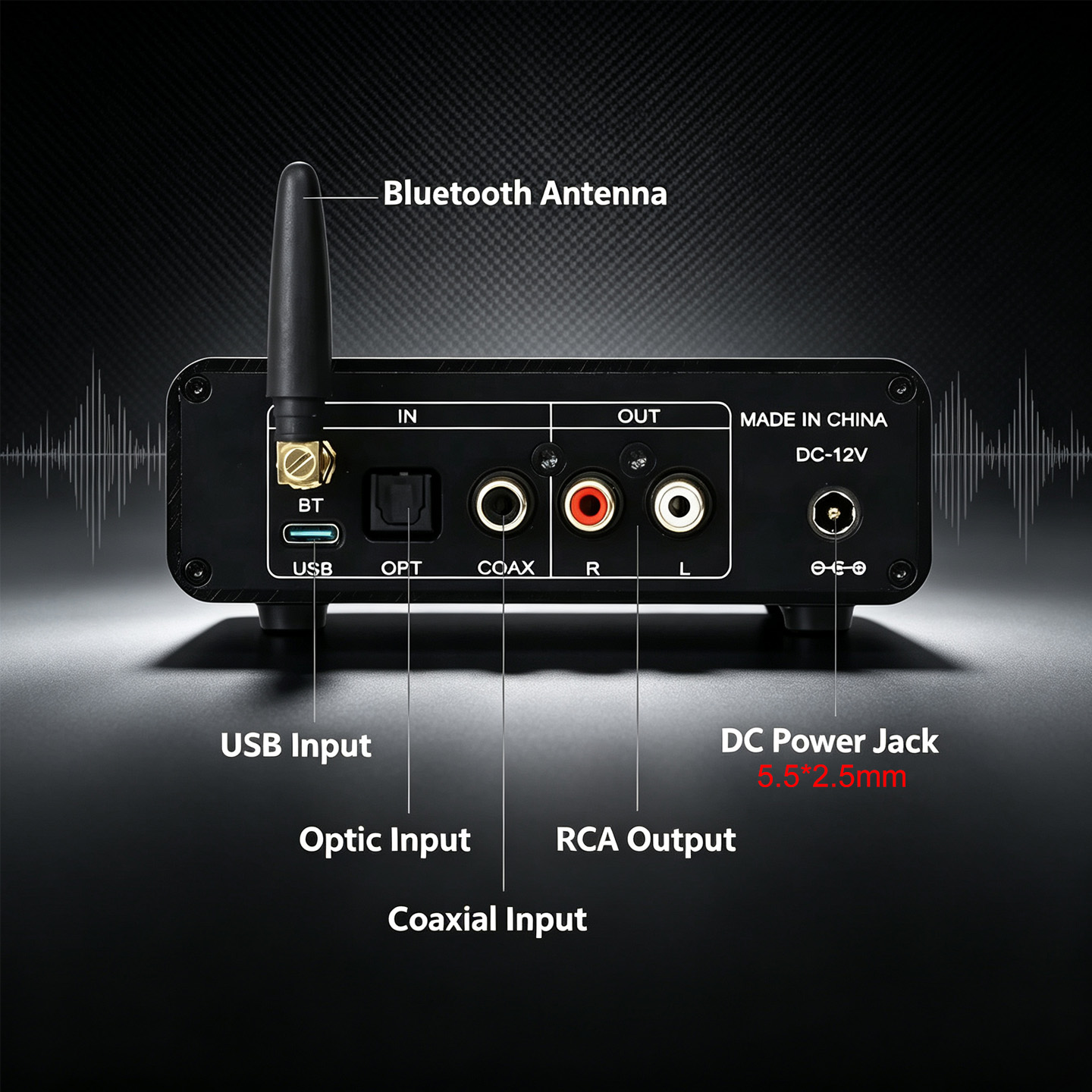 YJCO HiFi ES9038Q2M DAC Blueto - огляд і ціна Dac Usb Coaxial Optical Bluetooth